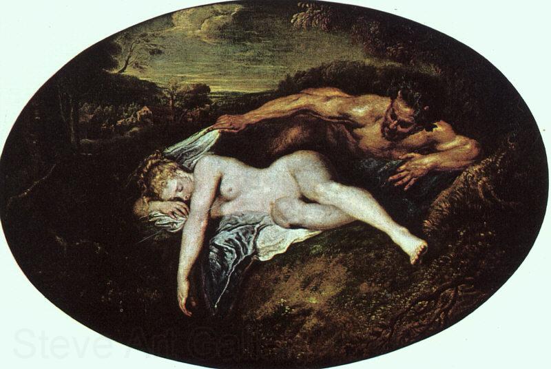 Jean-Antoine Watteau Jupiter and Antiope Norge oil painting art